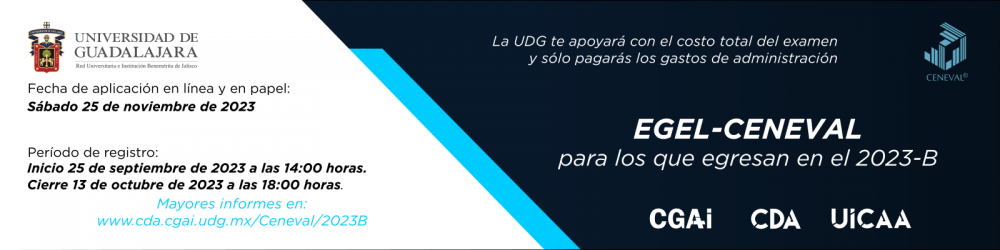 EGEL - CENEVAL  aplicación 25 de noviembre 2023 -